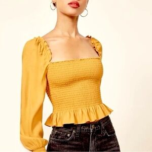 Reformation Francis Long Sleeve Top